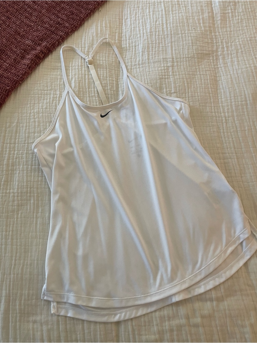Nike White Dri-FIT Performance Tank Top size small